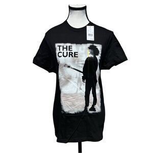 Black Short Sleeve Tee with The Cure Graphic
